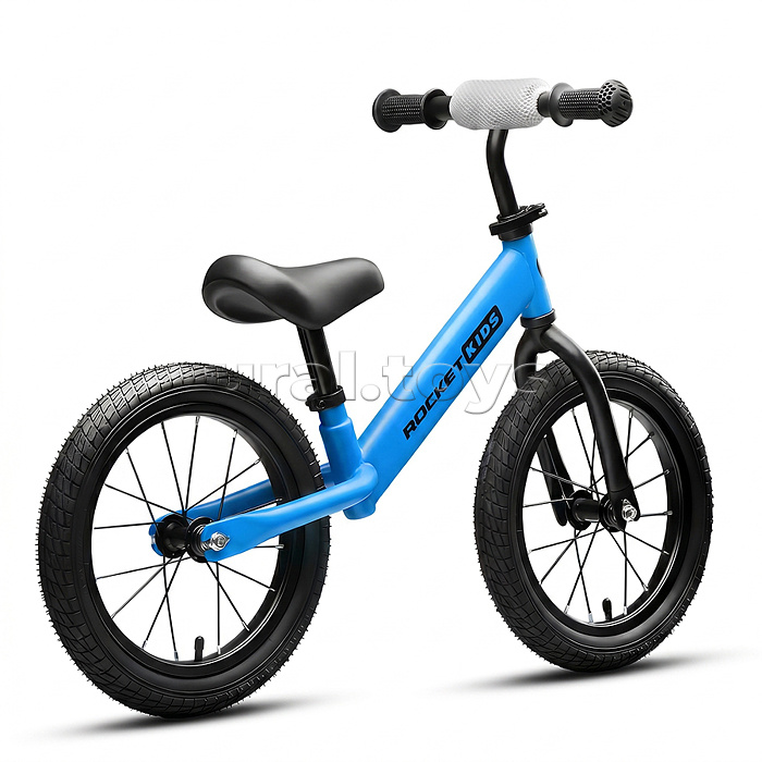 Беговел 14" Rocket R0045NEW-BL, колеса надувные, цвет синий