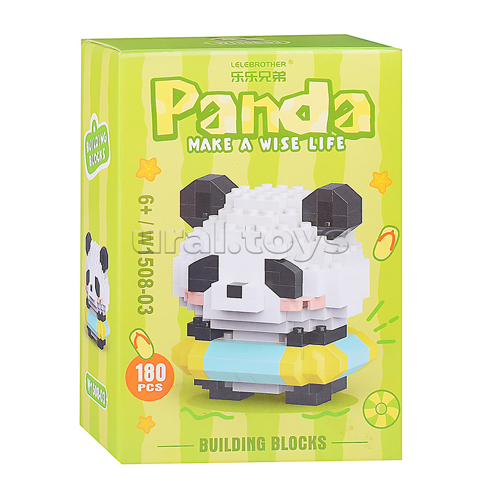 Конструктор "Панда с плавательным кругом" (180 дет.) в коробке