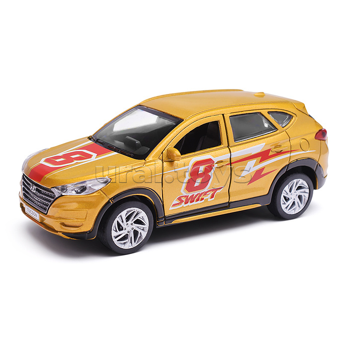 Машина металл Hyundai Tucson спорт длина 12 см, двери, багаж., инерционная