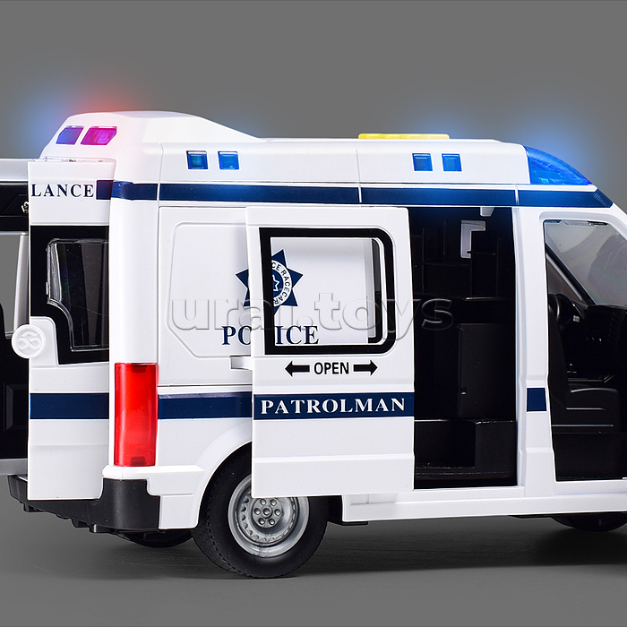 Машина "Полиция" 1:10 (свет,звук) в коробке