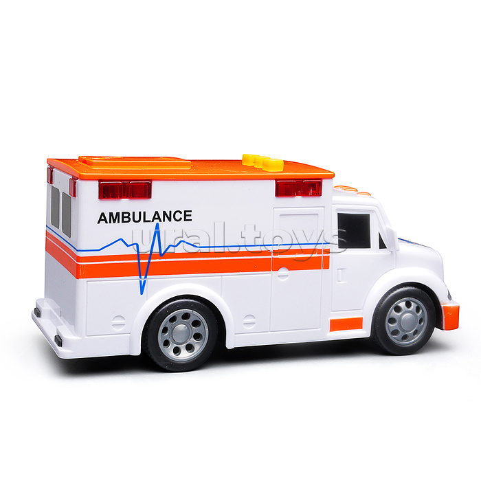 Машина "Скорая помощь" 1:32 (свет, звук) в коробке