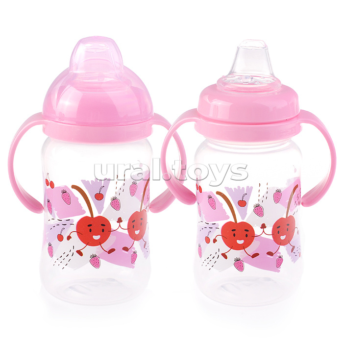 Поильник с силиконовым носиком и ручками "Фрукты"