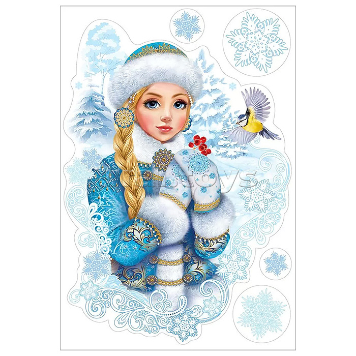 
Наклейка оформительская "Снегурочка" А3