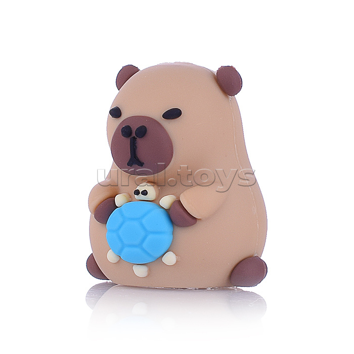 Точилка пластиковая с 1 лезвием Капибара (ассорти)