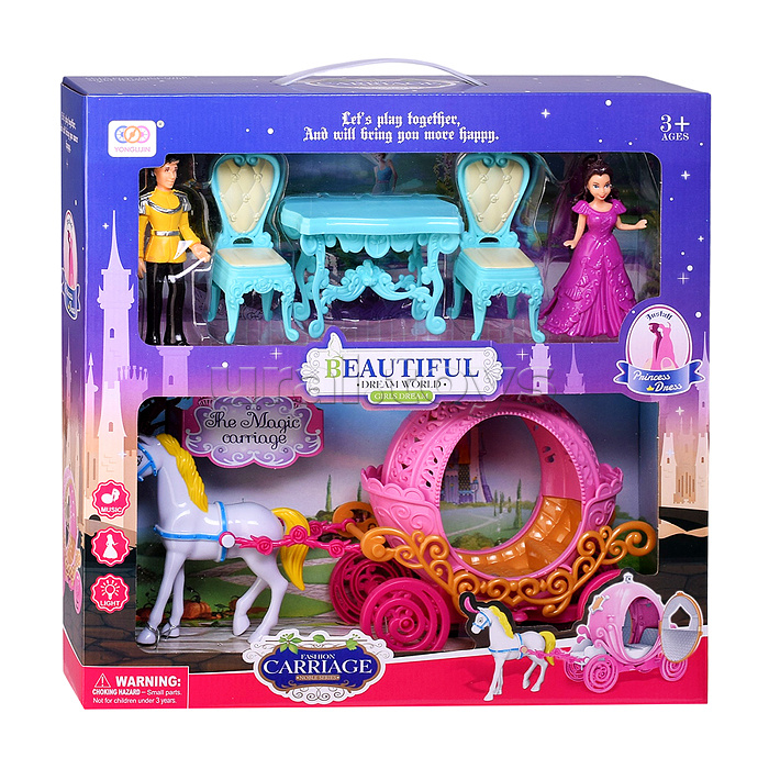 Набор карета "Путешествие в сказку-2" свет, звук, в коробке