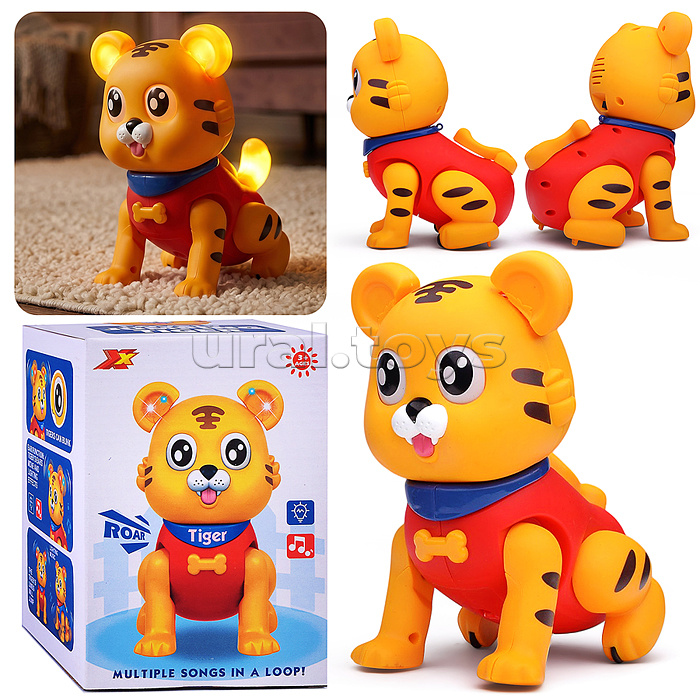 Тигренок "Тигриный прыжок" (звук) в коробке