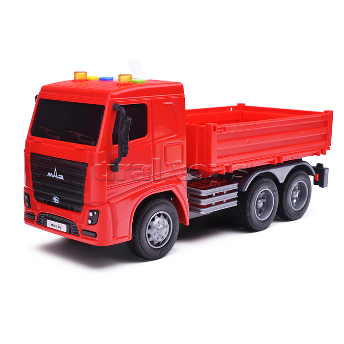 МАЗ, автомобиль бортовой инерционный (со светом и звуком) (в коробке)