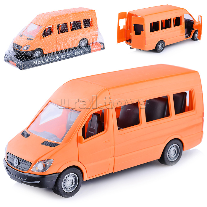 Автомобиль «Mercedes-Benz Sprinter» пасажирский (оранжевый) на планшетке