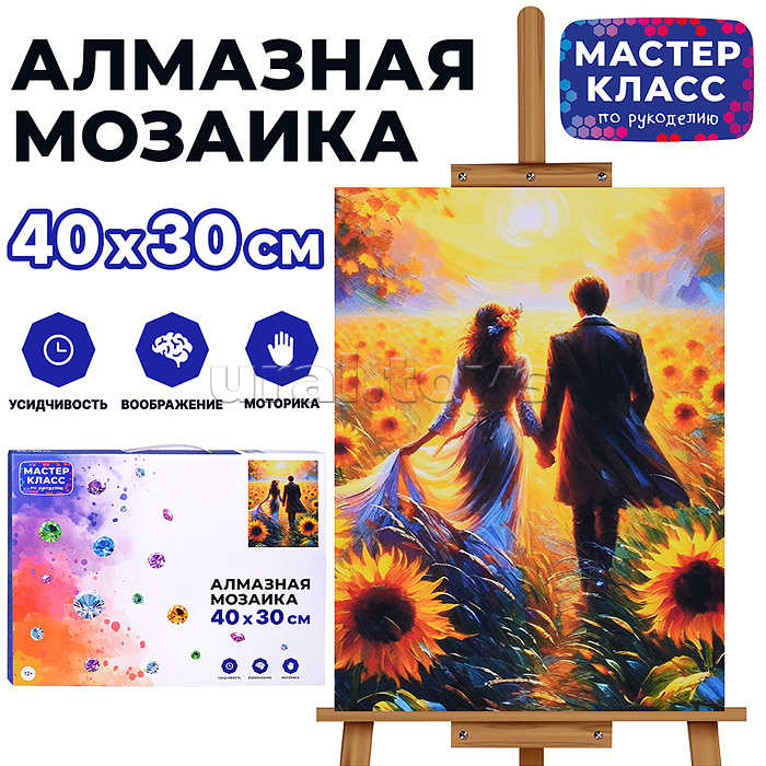 Мозаика алмазная "Романтичная пара" 30*40см.
