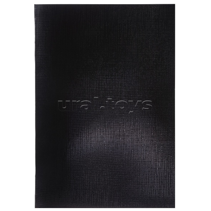 Тетрадь 96л. А4 клетка "Metallic" на скобе обложка бумвинил черная