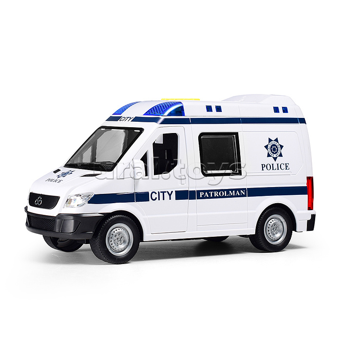 Машина "Полиция" 1:10 (свет,звук) в коробке