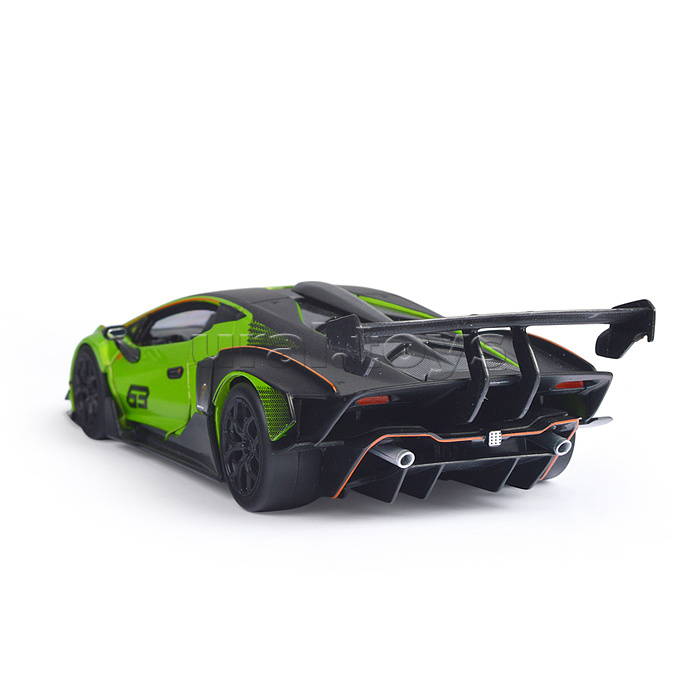 Гоночная машинка die-cast Lamborghini Essenza SCV12, 1:24, зеленая, открывающиеся двери