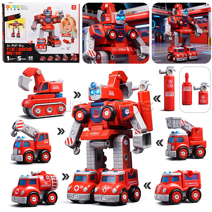 Робот "Пожарный" в коробке