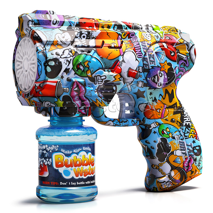 Бластер для мыльных пузырей YD6701A "Граффити пузырь" в коробке