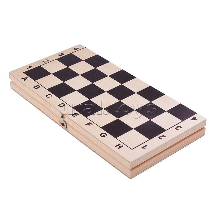 Шашки с шахматной доской (дерево)