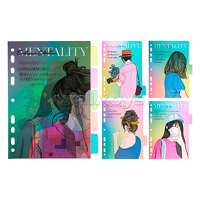 
Разделитель листов "Mentality" A5 (160x210 мм) полипропилен 140 мкм, тонированные с рисунком, 5 шт, индивидуальная упаковка