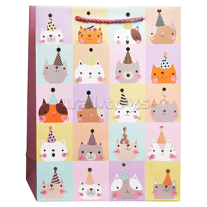 Пакет подарочный "Кошечки" 26*10*32 см.