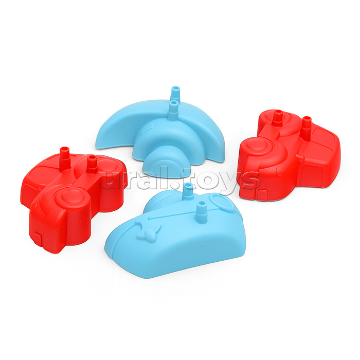 Формочка для лепки из снега "Кораблик и машинка" в сетке