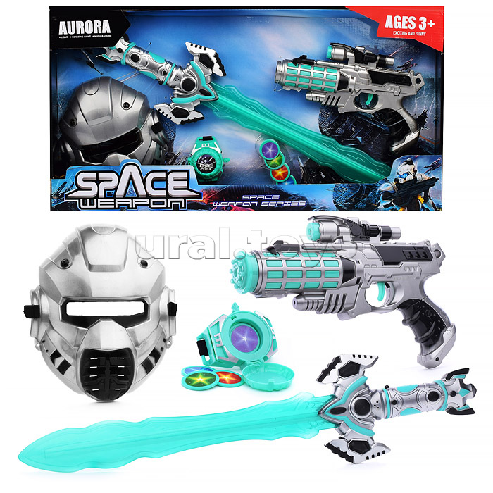 Набор оружия "SPACE" (свет, звук) на батарейках, в коробке