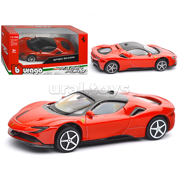 Машинка die-cast Ferrari Race&Play, красная №2, 1:43 Машинка die-cast Ferrari Race&Play, красная №2, 1:43
