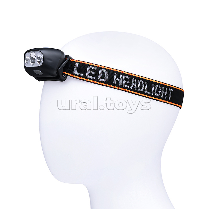 Фонарь налобный аккумуляторный, 400 мАч