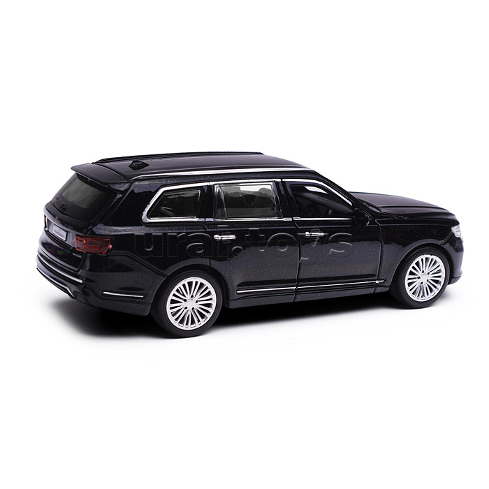 Машина металл Аурус Комендант 12,5 см, (двери, багаж, черный) инерц, в коробке