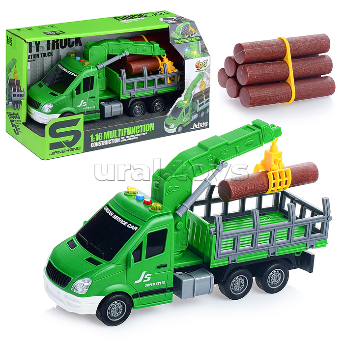 Машина "ЛесМастер" 1:16 (свет, звук) в коробке