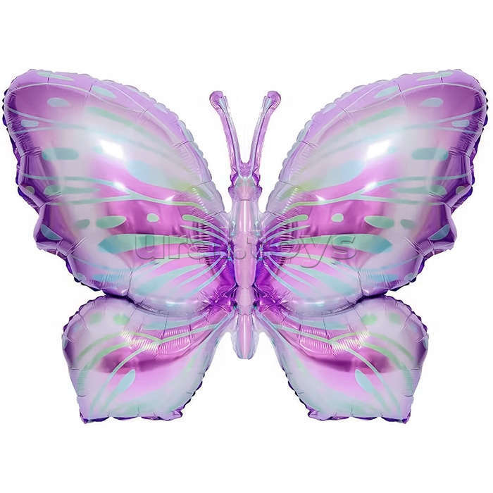 Шар (34''/86 см) Фигура, Воздушная бабочка, Сиреневый, 1 шт. в уп.