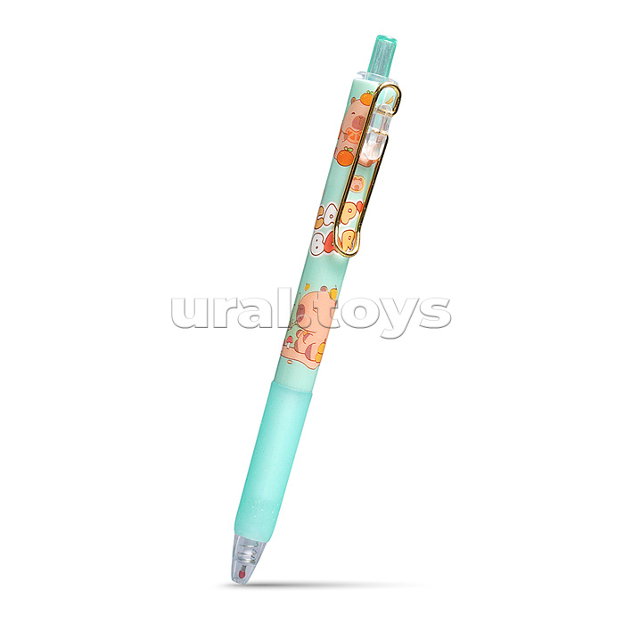 Ручка гелевая автоматическая Капибара, 0,5 мм, цвет чернил синий, микс 6 ароматов (орхидея, лавра, лаванда, вишня, жасмин, мята)