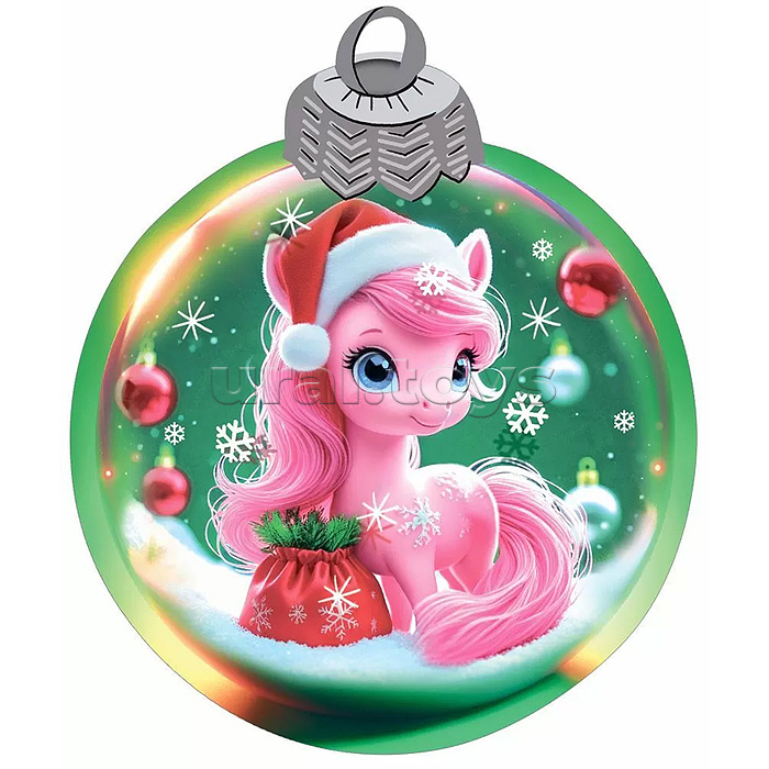 Украшение на скотче "Лошадка в шарике"