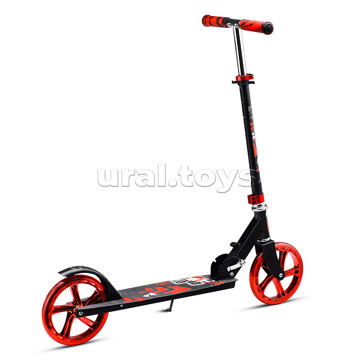 Самокат 2-х кол., красный, d 200 мм., PU, в коробке