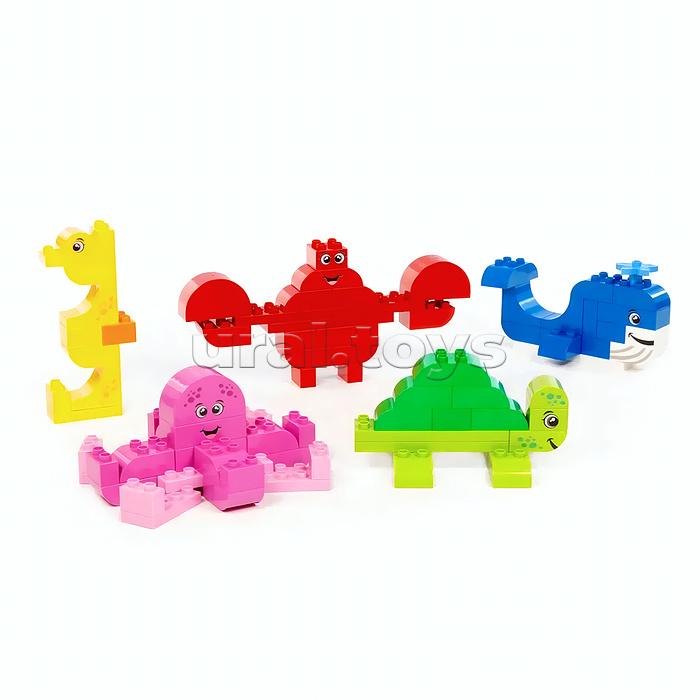 Конструктор Макси "Морские обитатели" (88 элементов) (в коробке)