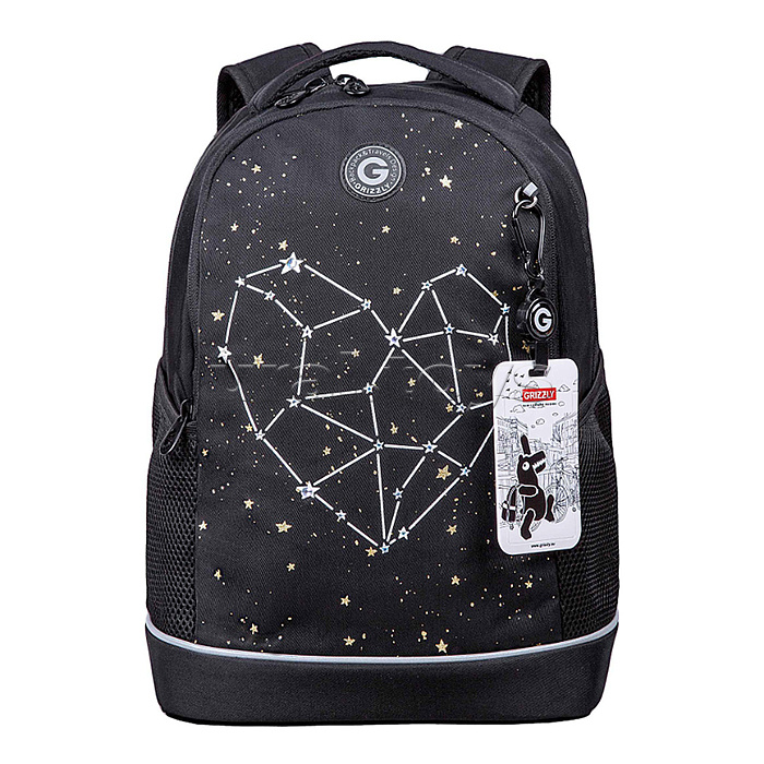 Рюкзак школьный с картхолдером на держателе (/1 черный)