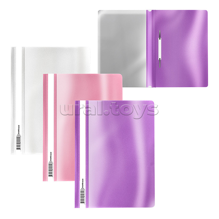 Папка-скоросшиватель пластиковая Glossy Candy, A5+, ассорти