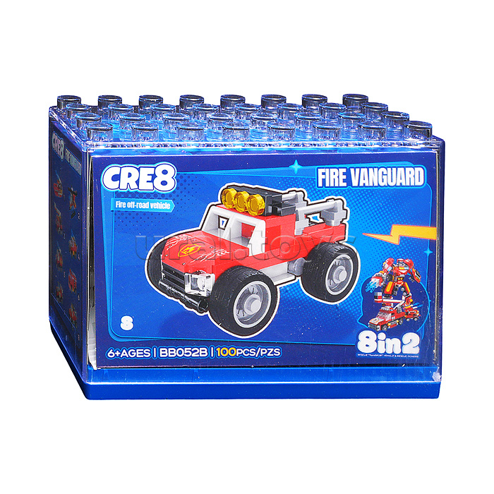 Конструктор "Робот-пожарный" 8 в 1 в коробке