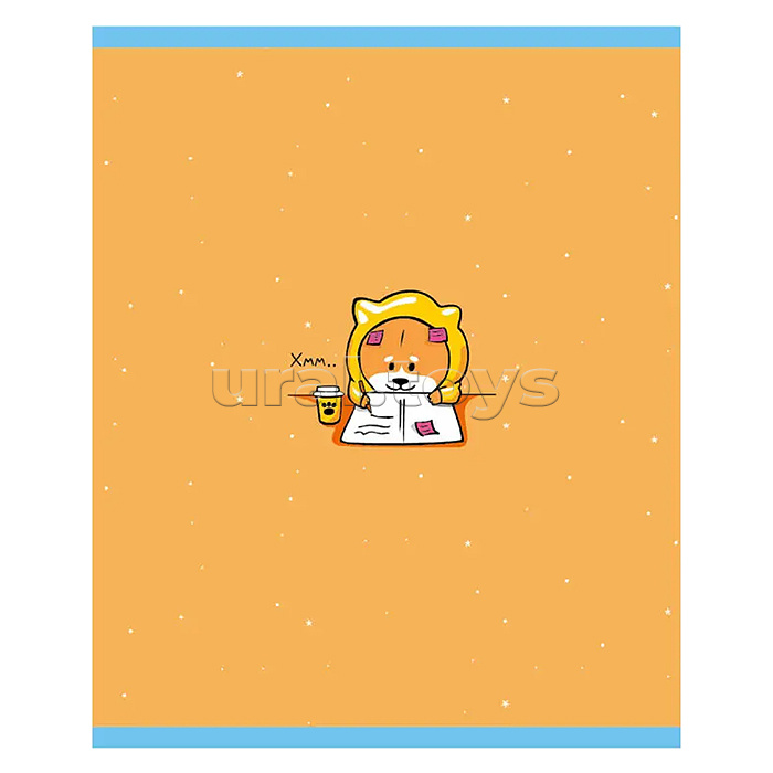 Тетрадь 48л. клетка "В стиле "Корги" А5 скрепка