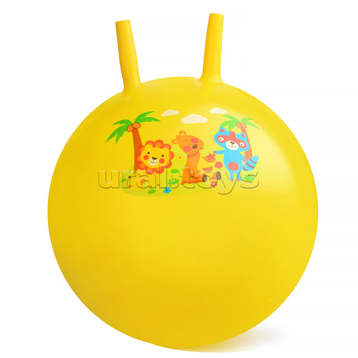 Мяч с рожками 45см "Дружные зверята" (цвет в ассортименте)