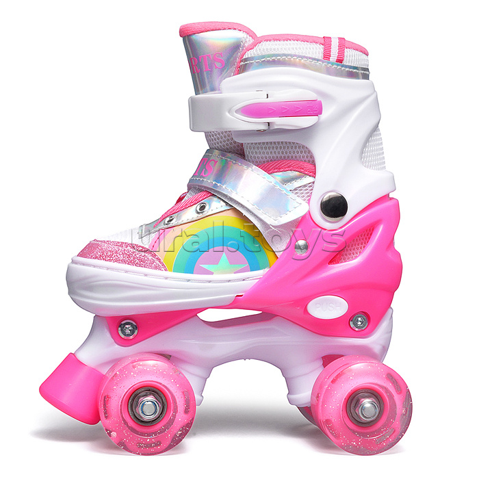 Ролики детские, размер S, 4 колеса (цвет розовый)