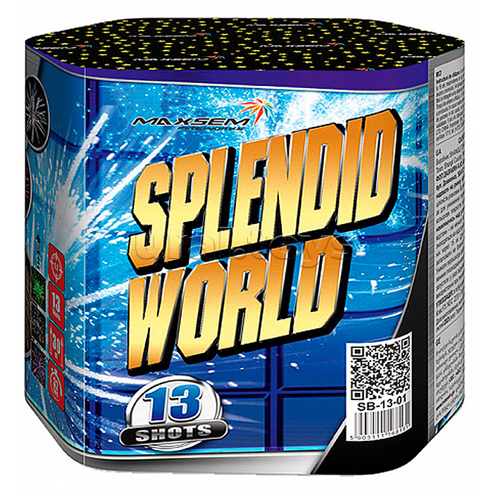 
Батарея салютов "Splendid World" (1,2" х 13 залп.) * в кор. 10 шт. Срок до 01.02.28