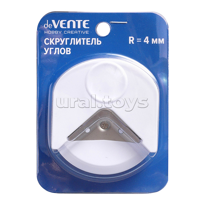 Скруглитель углов "HOBBY CREATIVE" 55x60x25 мм, для обрезки углов на этикетках, фотографиях, листах, картоне плотностью до 500 г/м2,заламинированных документах до 250 микрон, белый, индивидуальная упаковка