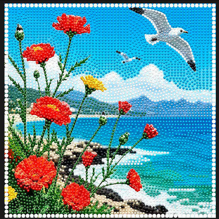 Мозаика алмазная "Берег" 30*30 см.