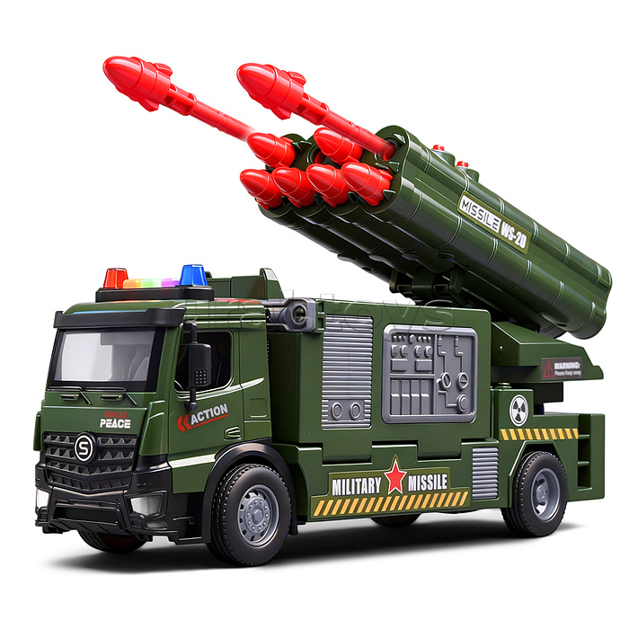 Машина -Трек "Военная доставка" (свет, звук) в коробке