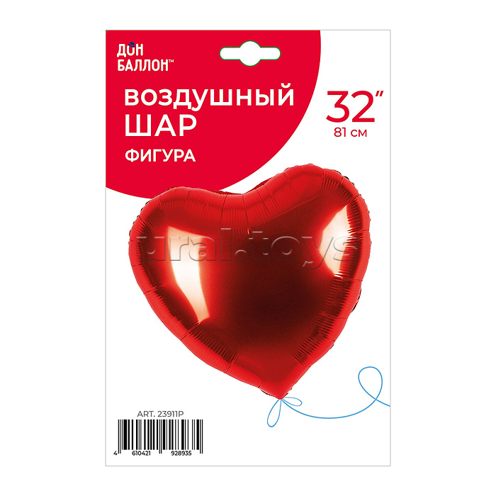 Шар (32''/81 см) Сердце, Красный, 1 шт. в уп. Шар (32''/81 см) Сердце, Красный, 1 шт. в уп.