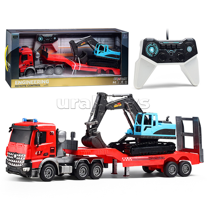 Машина "Спецтехника" р/у, 27 MHz (цвет красный) в коробке