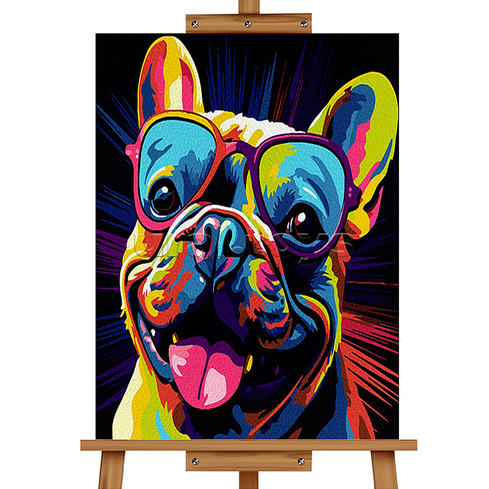 Набор для рисования "Картина по номерам 30х20 см. Бульдог"