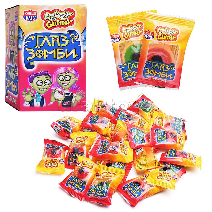 Мармелад "CRAZY GUMMY. Глаз зомби" 10гр*75шт