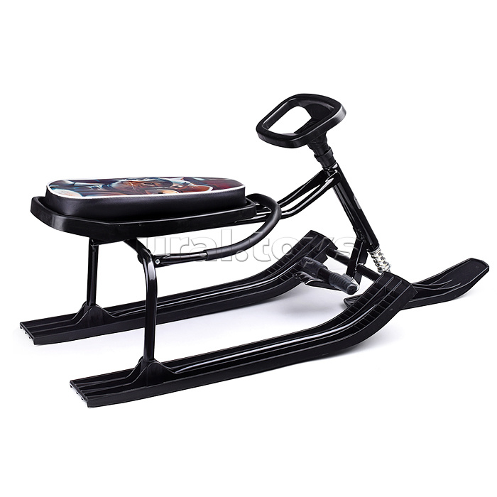 Игрушка Снегокат детский 204 "Вызов" разборный с высокой рамой и со спинкой (Космическое путешествие)