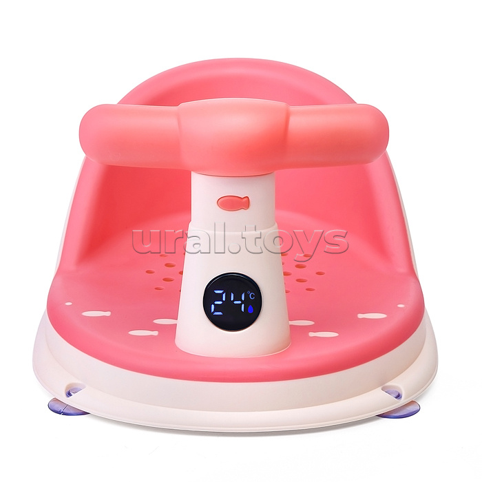 Детский стульчик - сиденье с термометром (розовый)