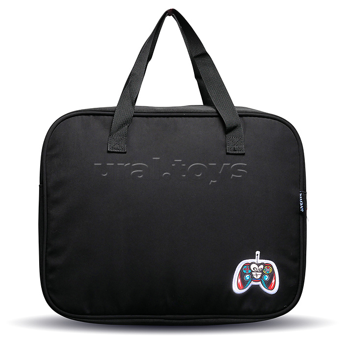 Папка для тетрадей, ИЗО и технологии "Game Monster" A4 (36x28x8 см), плотный износостойкий нейлон с водоотталкивающей пропиткой, отделение на молнии с внутренним карманом, с текстильными ручками увеличенной длины 28 см, с текстильным расширением 8 см, кар