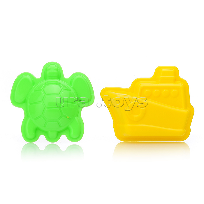 Песочный набор "Морские приключения" ( уточка, 3 формочки, совок, ведро )